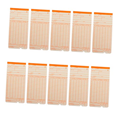 Cartes de pointage mensuelles grand format papier rigide haute résistance x100 feuilles
