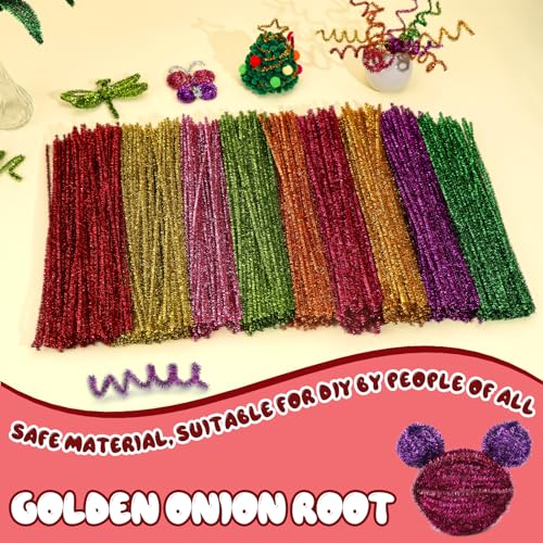 Image of Hssugi 100PCS Pipe Cleaners, Wine Red Chenille Stems Craft Supplies | Pipe Cleaners Craft Supplies, Pipe Cleaners Bulk Fuzzy Sticks for DIY Art and Craft Projects Home Decoration