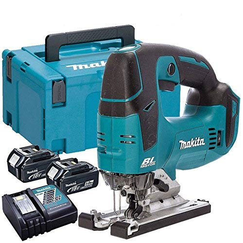 Makita DJV182Z 18V LXT Li-on Brushless Jigsaw with 2 x 5Ah BL1850, DC18RC + Case