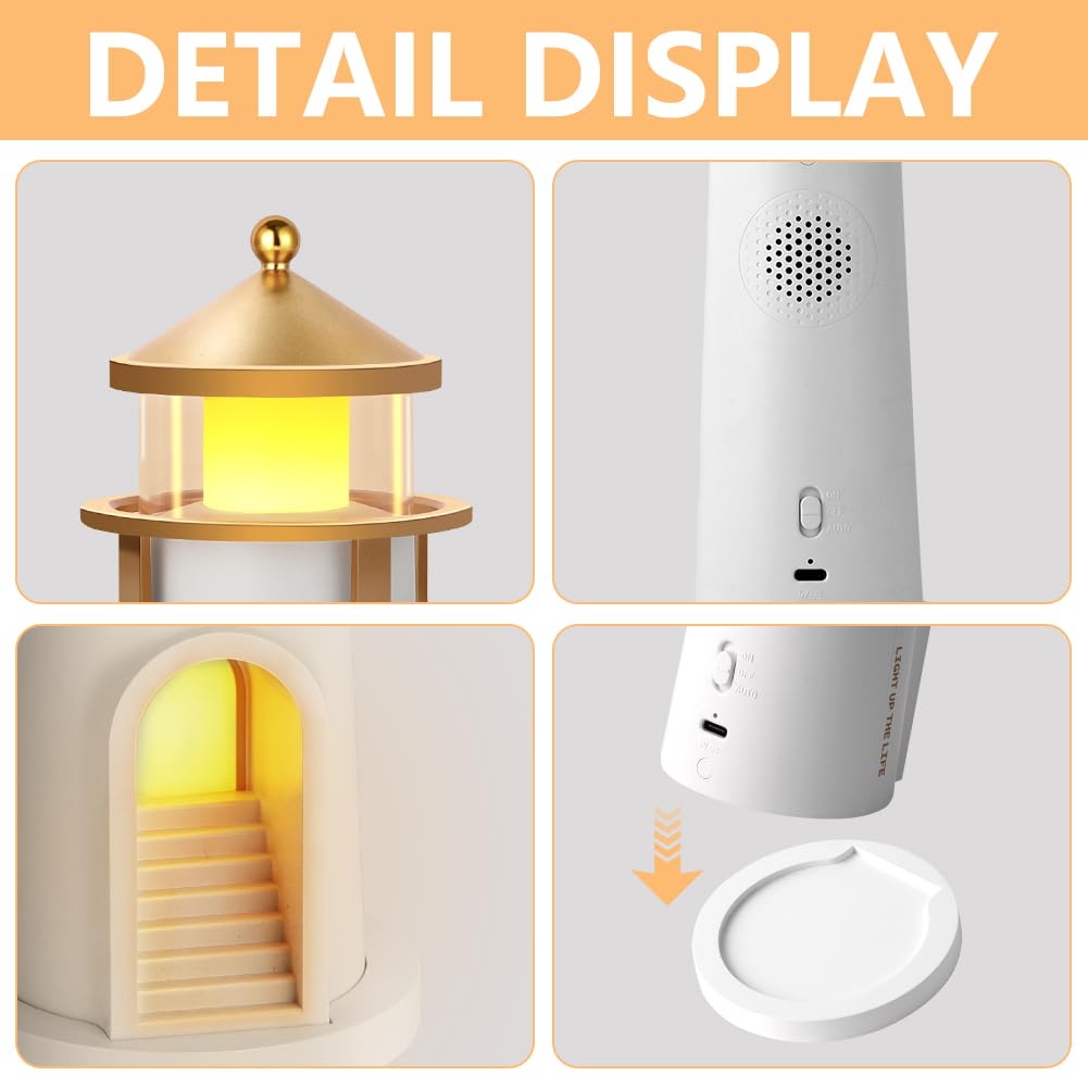 Lámpara de faro, faro LED recargable, lámpara de faro de proyección de luna con control remoto y función Bluetooth, para cumpleaños, día de Acción de Gracias, día de San Valentín