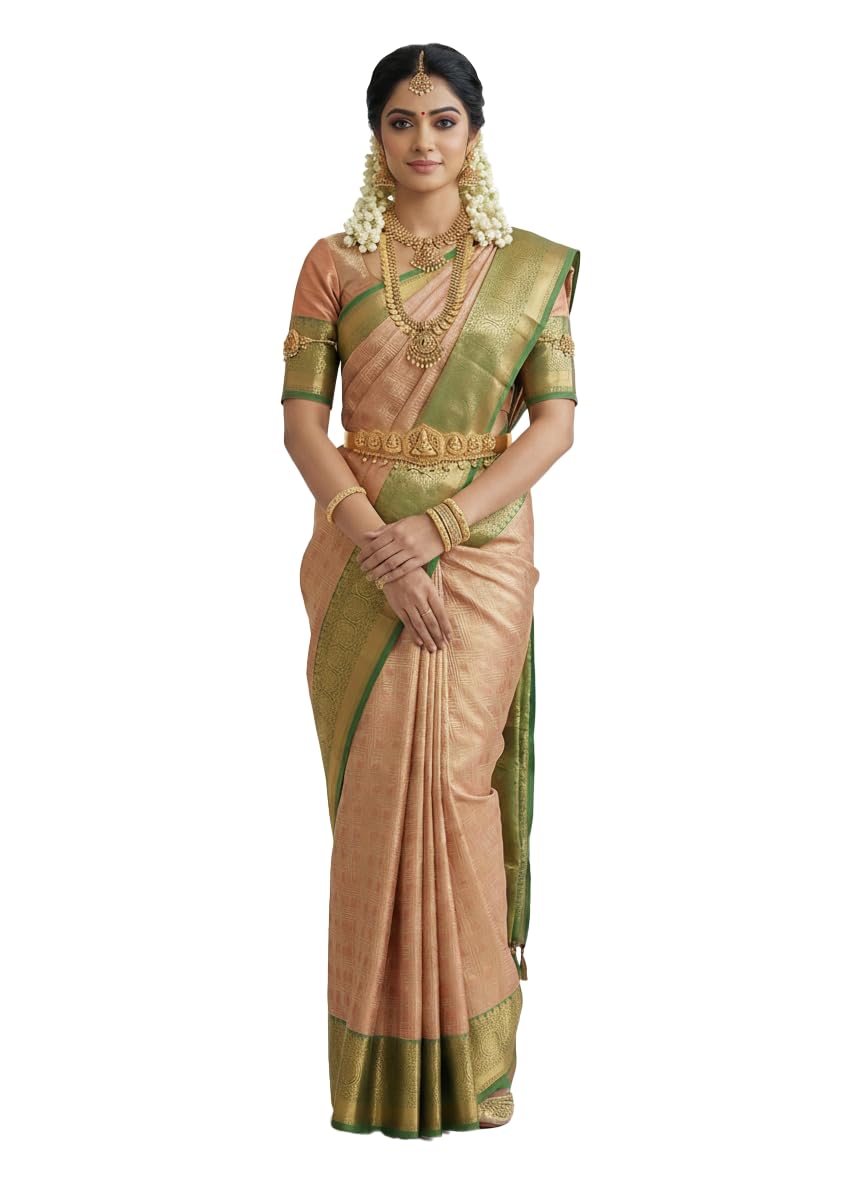 Women’s Maroon Art Silk Saree Woven with Zari Tissue | Kanjivaram Style Saree | Rich Pallu & Tassels | 6.2 Mtrs-image-34