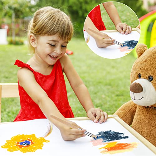 6 Pieces Stencil Brush, Natural Bristle Paint Brushes Nylon Hair Brush Bristle Art Brush Wooden Stencil Brushes For Acrylic Painting Oil Painting Watercolor Painting Card Diy Art Crafts Project #TOP4