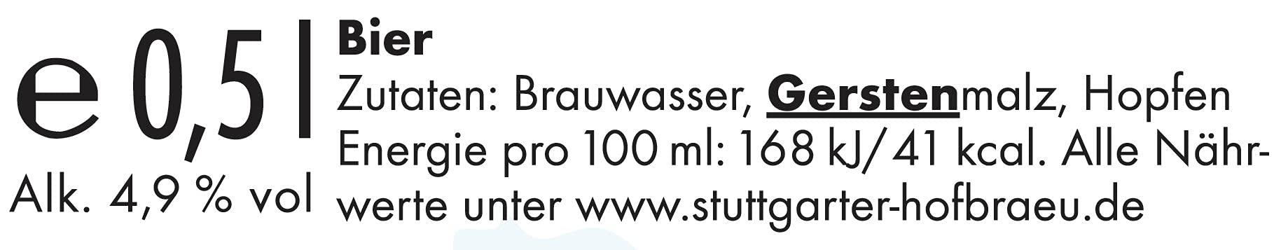 Stuttgarter Hofbräu Pilsner, EINWEG 24x0,50 L Dose