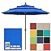 EliteShade Sunbrella 9Ft 3 Tiers Market Umbrella Patio Outdoor Table Umbrella with Ventilation and 5 Years Non-Fading Guarantee,Blue