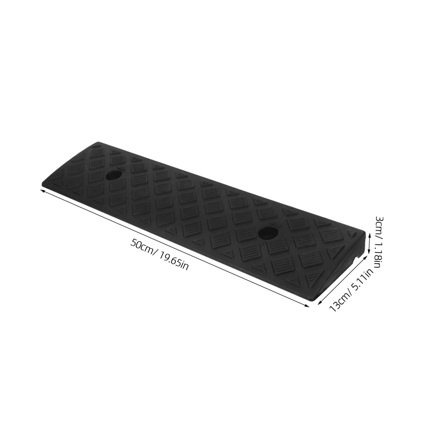 Rampe di Soglia in Gomma 2 Pezzi Nero Heavy Duty Resistenti Agli Agenti Atmosferici per Ingresso Casa Auto e Bordo Marciapiede