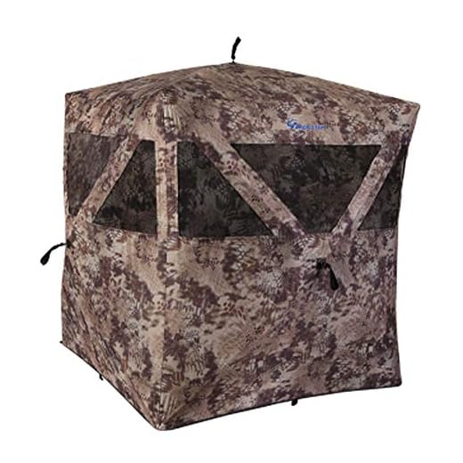 Ameristep Care Taker Kick Out 2 Person Ground Hunting Concealment Blind with ShadowGuard, Kryptek Camo
