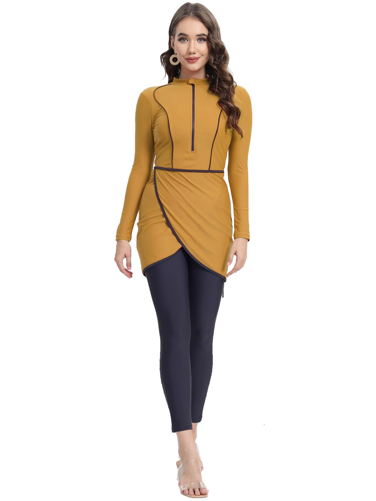 Costume da bagno da donna 3 pezzi musulmano copertura completa hijab burkini modesto costume da bagno Burkini