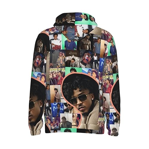 COIRBLISS August Alsina Hoodie Men Pocket Sweatshirt Hooded Pullover Long Sleeve Shirt Fashion Warm Sweater Top2