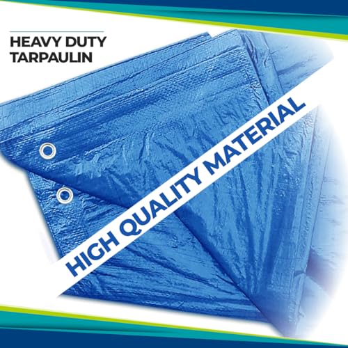 AP Supplies 50gsm Blue Tarpaulin 3m x 4m, Waterproof, Tear Resistant - Image 4
