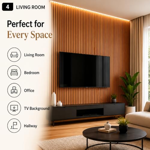 Image of DMAYA Wooden Wallpaper for Walls | Vertical Wood Wall Stickers for Wall Decor | Self Adhersive Wall Paper for Home Kitchen Living Room and Bedroom | 45 x 500 Cm | Brown