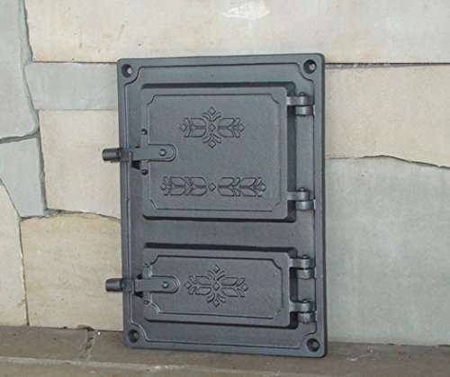 Tradehub Kachelofentür Ofentür Backofentür Pizzaofentür Holzbackofentür Steinbackofentür aus Gusseisen | Außenmaße: 275×375 mm | Öffnungsrichtung: rechts-3