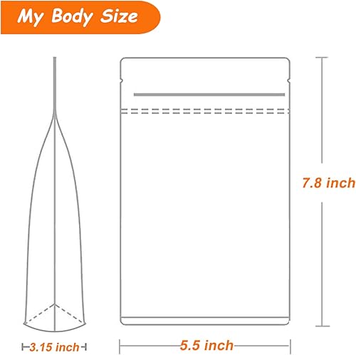 Miniatura 5 de 100 bolsas de pie, 7 x 10 pulgadas, bolsas de papel kraft para alimentos con ventana transparente, bolsas reutilizables con cierre hermético para