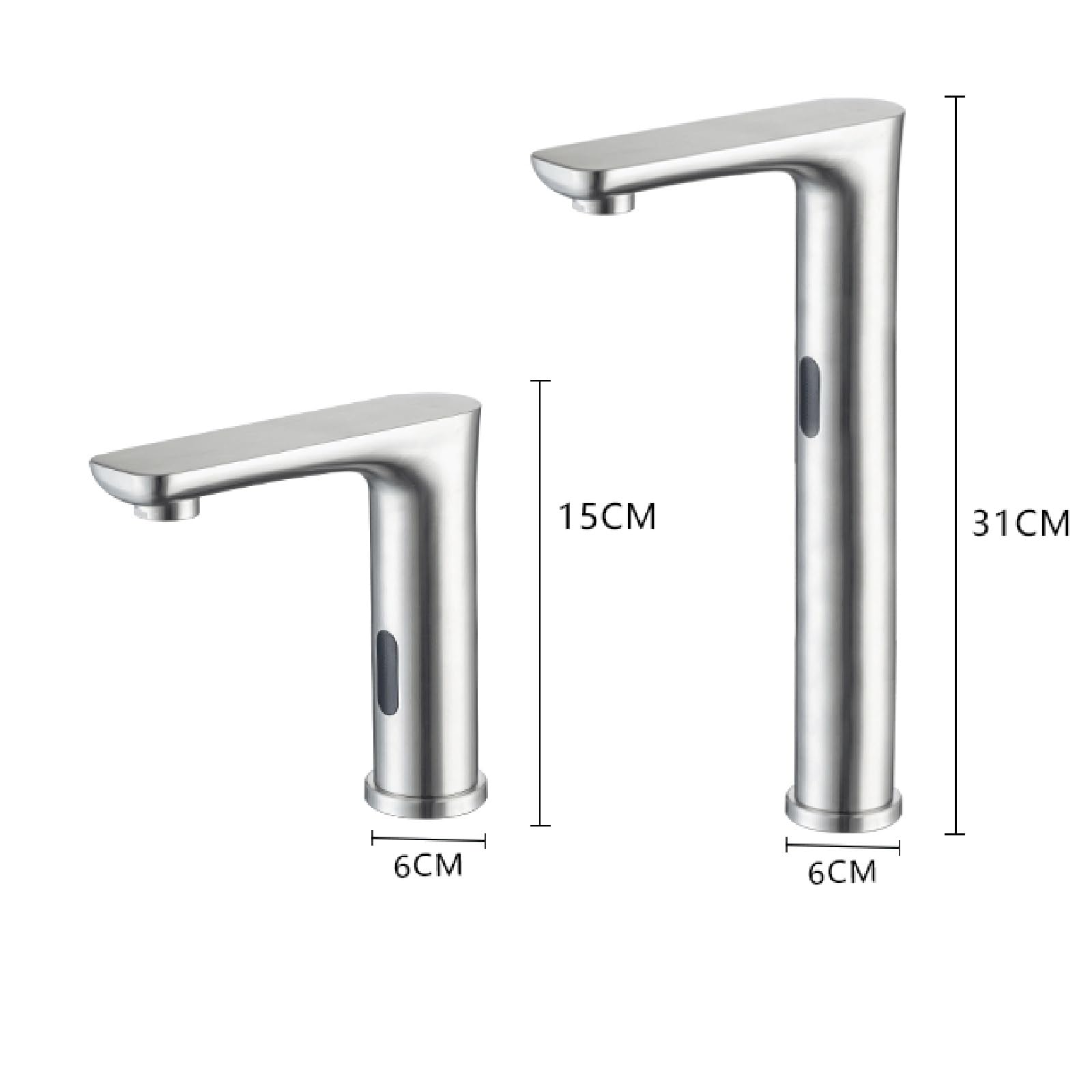 XJTNLB Rubinetto Sensore Bagno Spazzolato Miscelatore Bagno Lavabo Alto Rubinetto Automatico con Sensore a Infrarossi