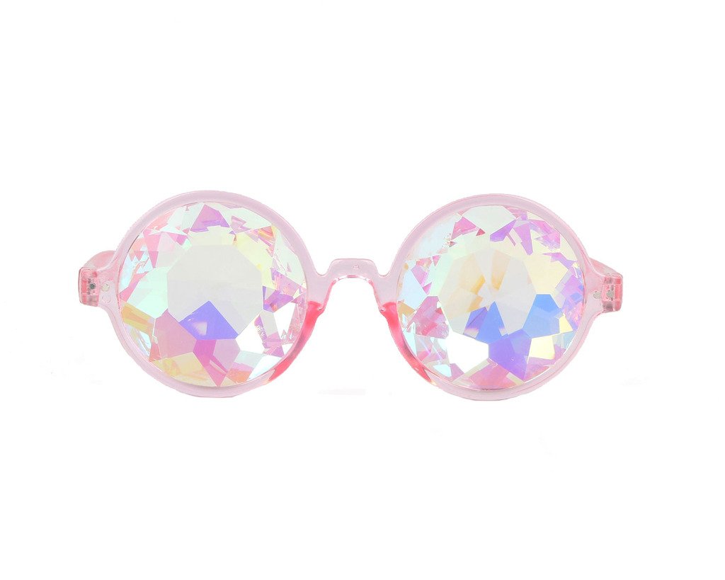 Kaleidoscope Steampunk Goggles Multicolor Lens Glasses- Rainbow Rave Prism Diffraction