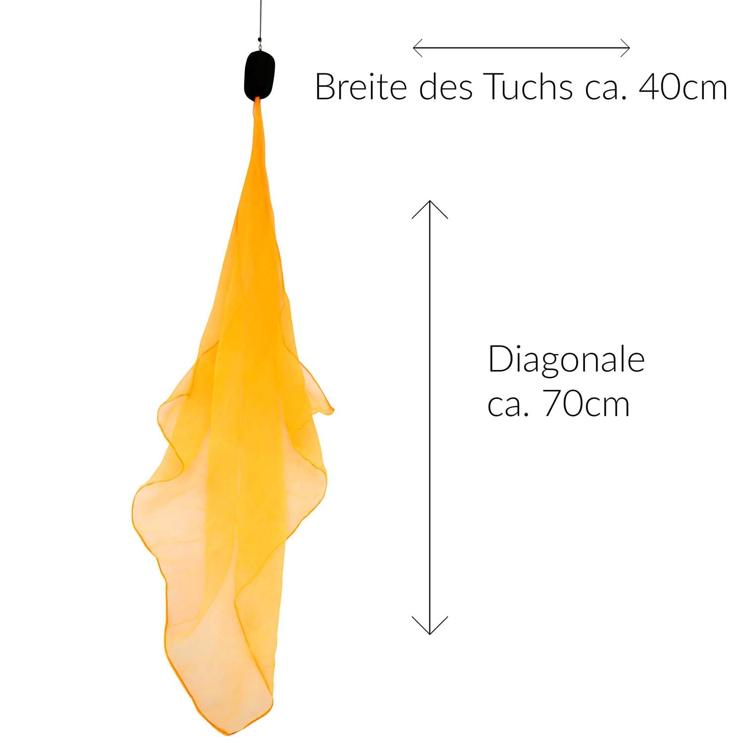 Diabolo Freizeitsport 40 cm, lampada UV pois arancione – Angel Wings Spinning pois Spiral, Soft diabolo per bambini – adatto per principianti e professionisti