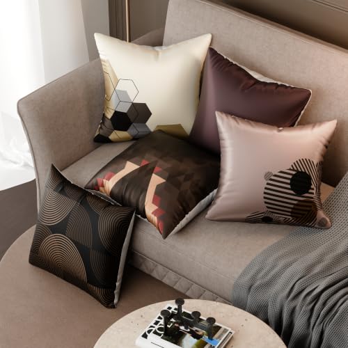 Image of Stoa Paris Cushion Cover Set of 5, Home Decor for Sofa, Bed & Living Room, Digital Printed Cushion Cover 16 Inch x 16 Inch, Soft Touch Finish, Hidden Zip Closure, Cordelia's Heart - Cordelia