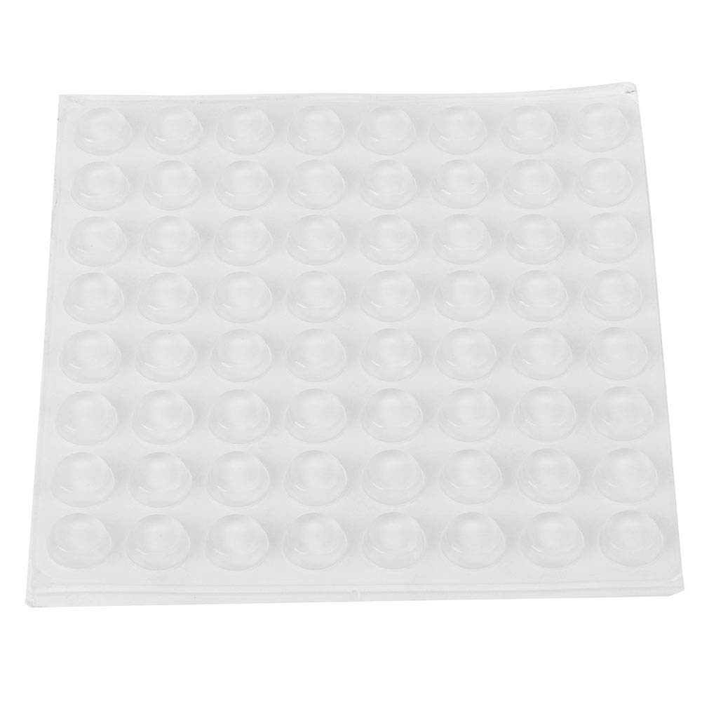 128Pcs Self Adhesive Silicone Pads, Non Slip Silicone Cuttable Furniture Pads Transparent Foot Mat Household Protectors 12x4mm Anti Scratch Rubber Floor Protectors for Furniture Ap