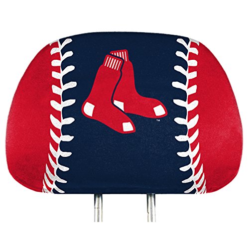 Promark Boston Red Sox Printed Full Color 2-Pack Head Rest Covers Elastic Auto