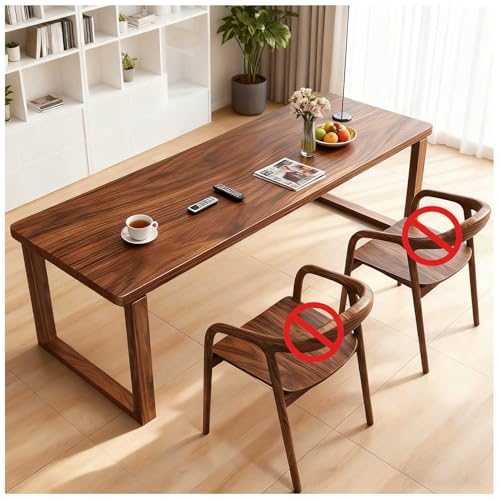 Escritorio ejecutivo de madera, mesa de computadora vintage con parte superior grande de madera maciza para escribir y conferencias, ideal para uso en oficina en casa