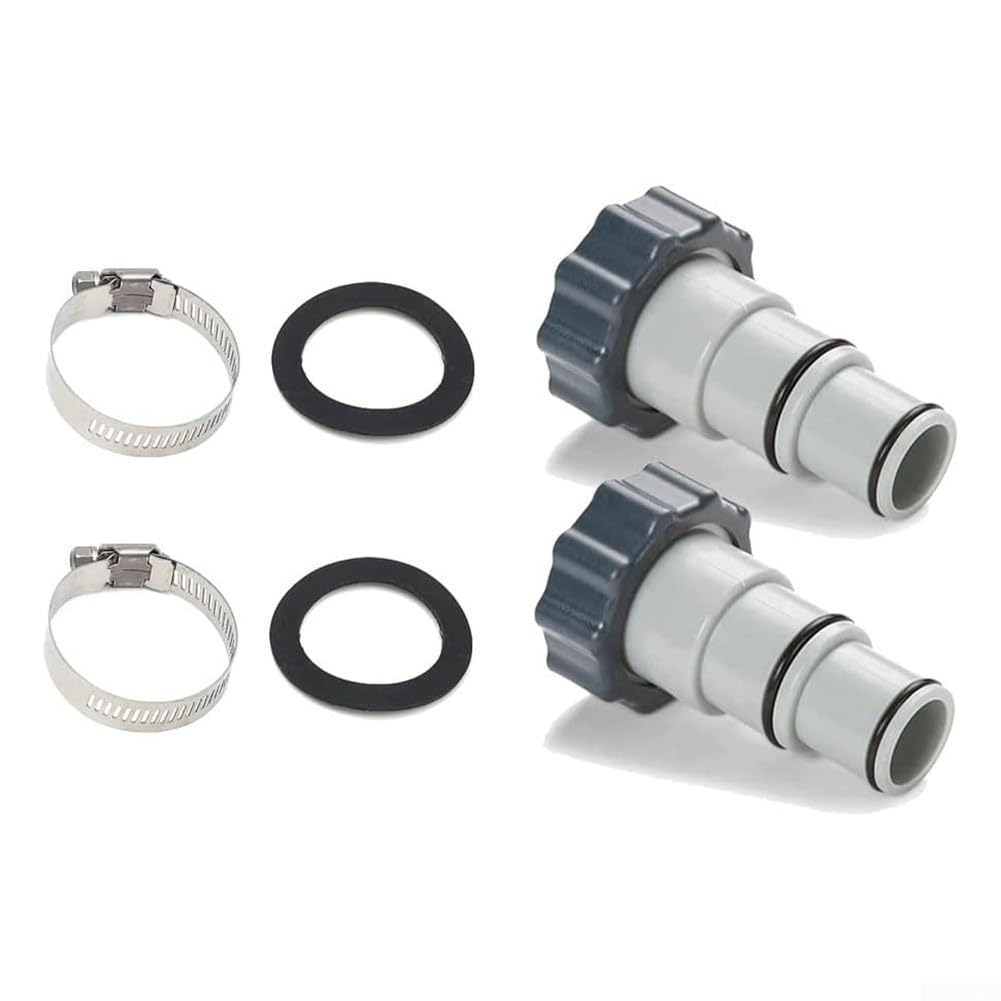 ZYWUOY Adattatore per Tubo da Piscina da 3,8 cm, connettore Spaccato per Tubo Flessibile per Intex per Pompa per Coleman con guarnizioni da 2 Anelli (Confezione da 2