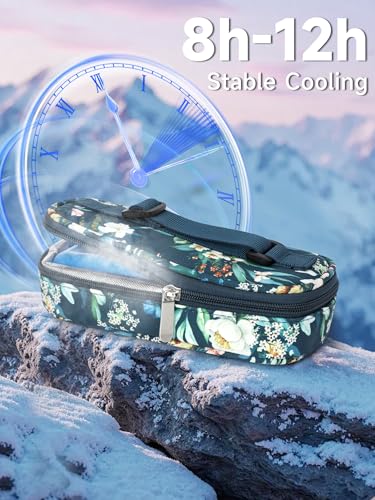 Image of YOUSHARES Peptide Vials Cooler Travel Case - TSA Approved | Diabetic Insulin Vial Cooling Bag , Protective Ice Brick, Refrigerated Diabetes Supplies Organizer,GLP-1 Medication Storage