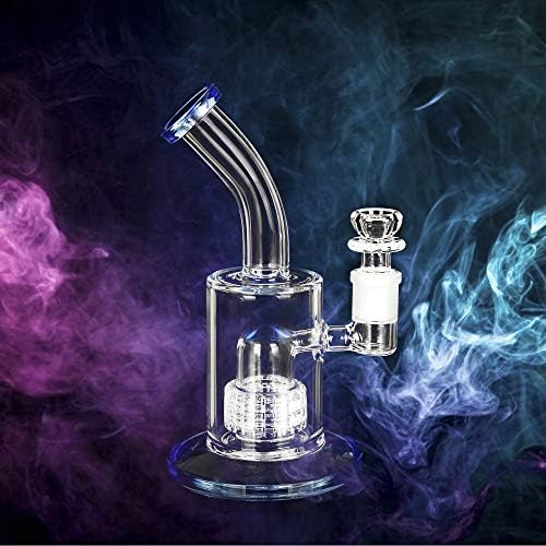 The7boX Thick Bong Glass Water Pipes Smoke Blue Bongs with Percolator 18.8mm¡­