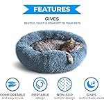 Whiskers & Friends Cat Bed, Cat Beds for Indoor Cats Washable, Orthopedic Soft Fluffy Round Calming Pet Bed for Small to Large Kitty Kittens & Dogs, Small Dog Beds & Furniture - Image 3