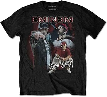 Rock Off Eminem - Unisex Shady Homage T-Shirt, Color Black, Size X-Large