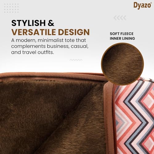 Image of Dyazo 13 inch to 13.3 inch Laptop Bag for Woman | Jute & Vegan Leather Handcrafted | Office Handbags with Zipper Closure | Compatible for Dell, HP, MacBook, Lenovo, Asus, Acer and Other Noteook