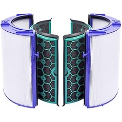 Ventilador Dyson Pure Cool KEEPOW Filtro de repuesto para Dyson HP04 TP04 DP04 Pure Cool Air Purifier, 360° ventilador vidrio HEPA filtro de carbón activado