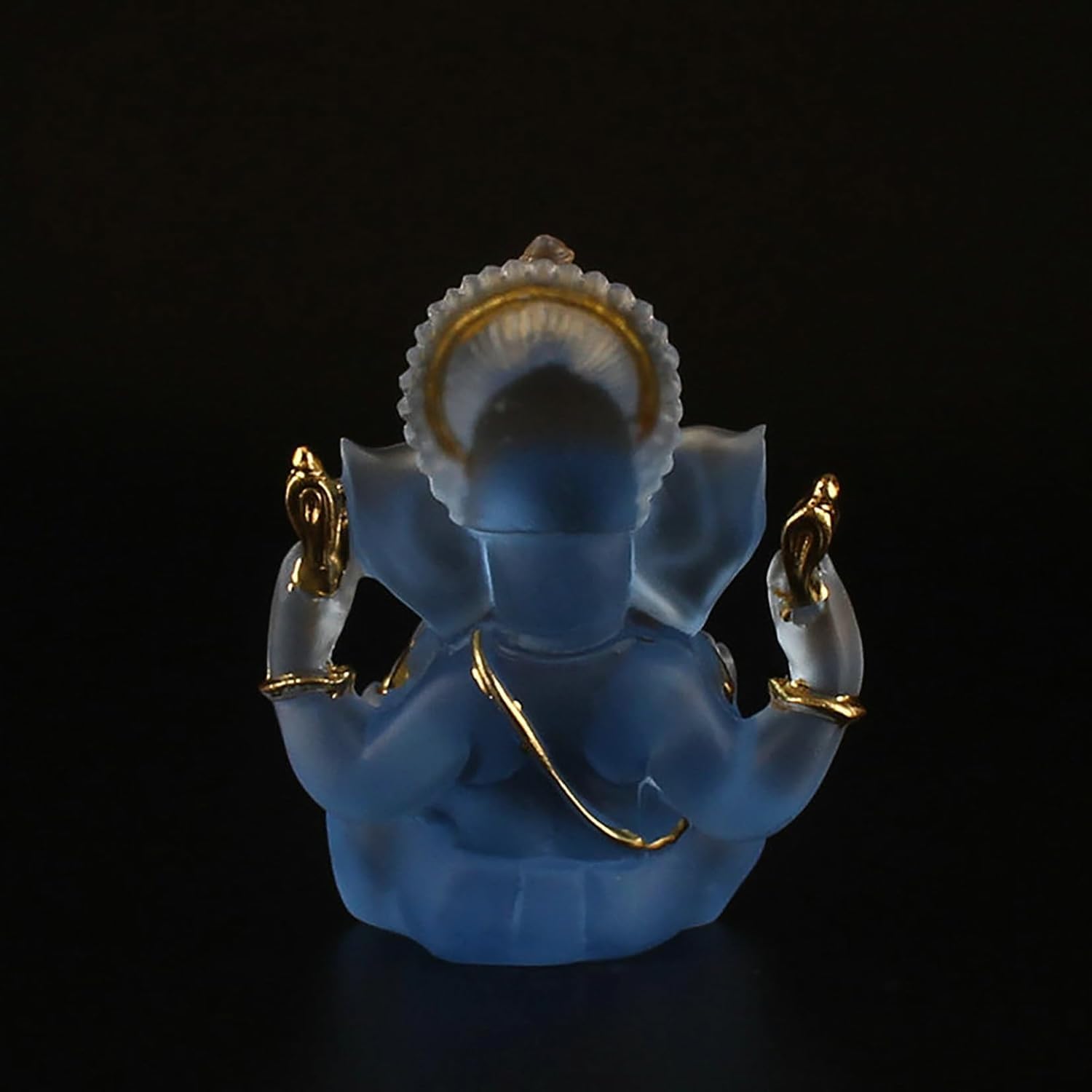 Amazon.co.jp: ガネーシャ 置き物の神の像、14cm 樹脂クリスタル