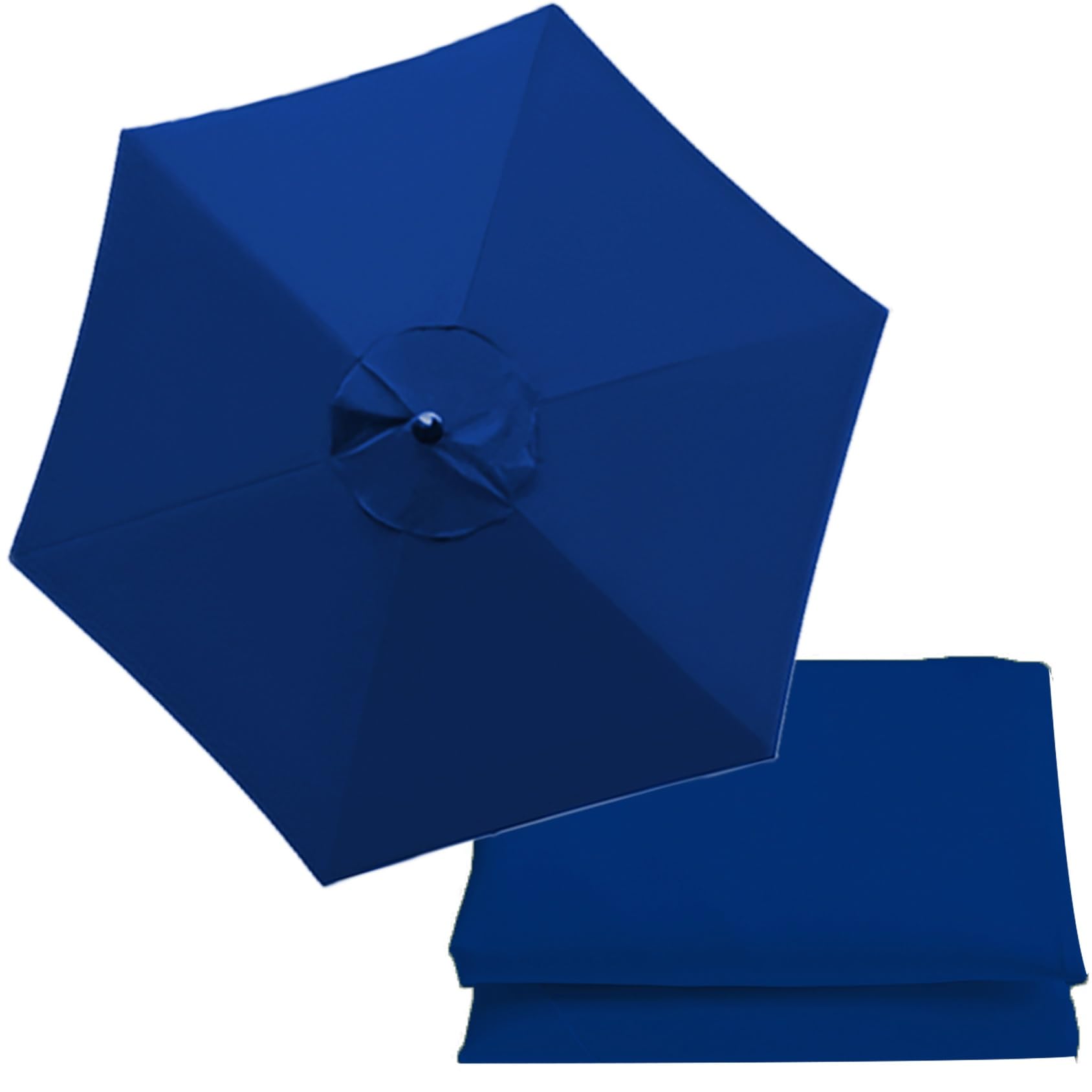 9.8ft/300cm Patio Umbrella Replacement Canopy 6 Arms/8 Arms Replacement Parasol Canopy Cover Replacement Cloth For Cantilever Umbrella(Color:Royal blue,Size:6 ribs-2.7m(8.8ft)) — image 1