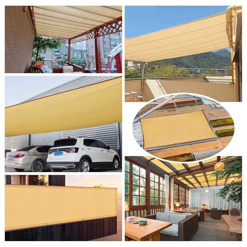 Toldo transpirable beige anti-UV con 95% de protección solar 6