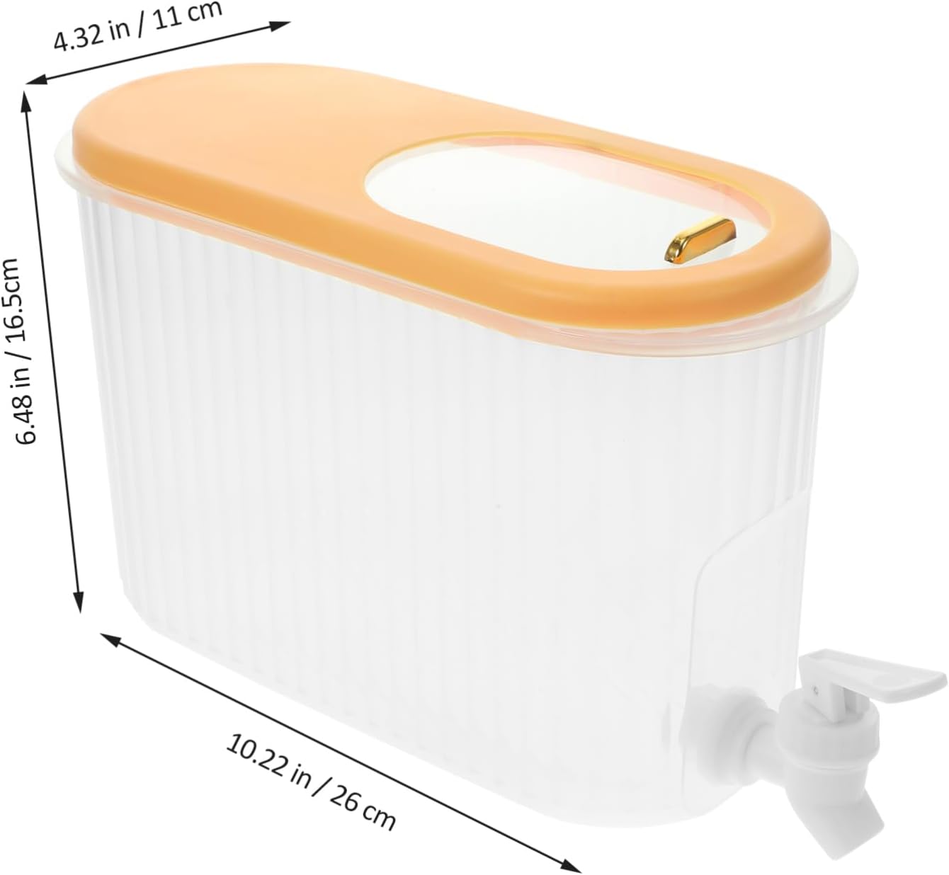 3.5L Plastic Beverage Dispenser with Spigot for Fridge: 0.9 Gallon Leak-proof Beverage Dispenser Summer Drink Container for Iced Tea Lemonade Water Milk(Yelllow) - Image 2