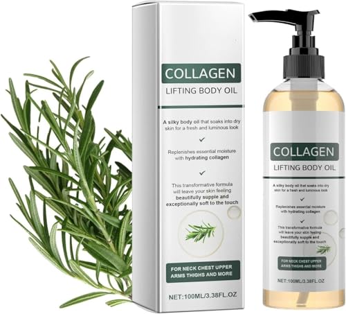 Collagen Oil for Skin Tightening Mature Skin Nourishing Oil Glow Remedy Oil Hydrating Massage Oil Tighten Wrinkles Suitable for Neck Chest Arms Legs