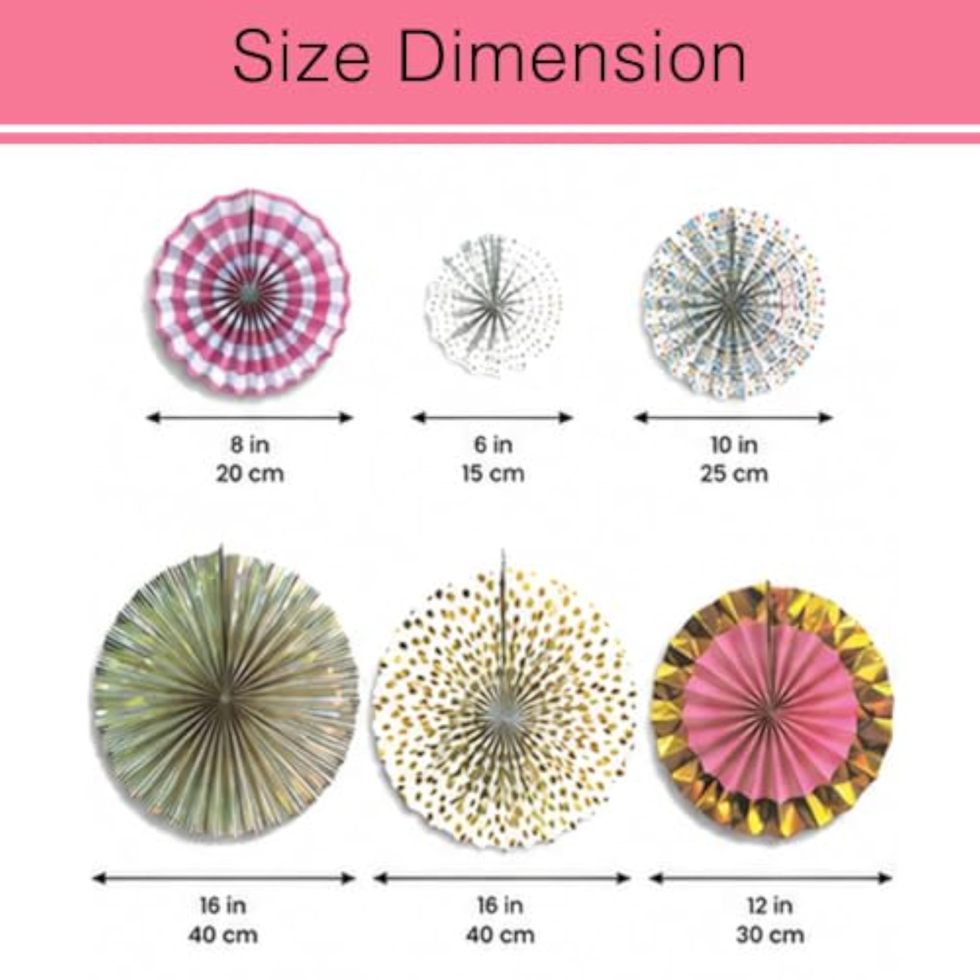 Party Paper Fans for Decoration