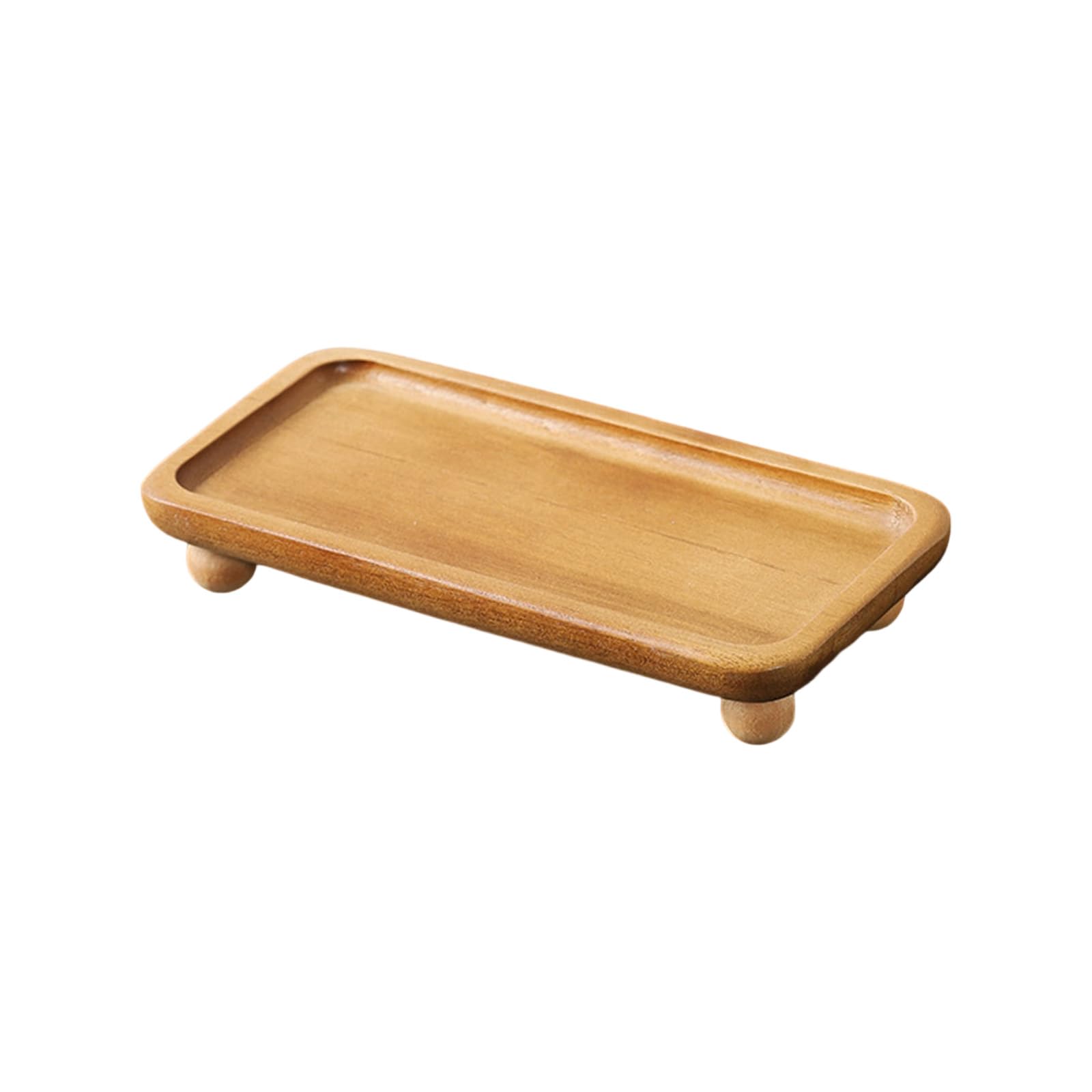 Kalttoy Multicolor Wood Serving Platter Storage Tray For Breakfast Desserts Coffee Table Decoration Holder Countertops Display Tray