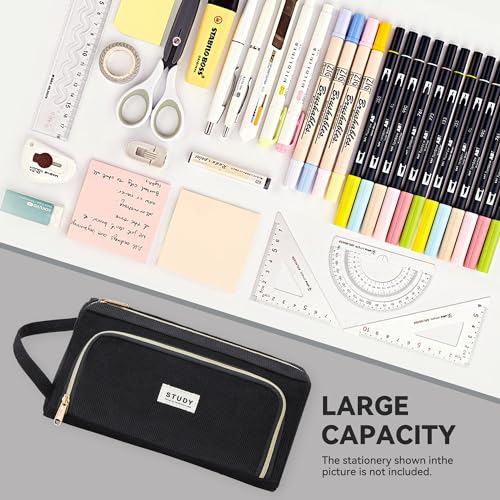 KALIDI Large Pencil Case for Girls and Boys, Cute Big Capacity with Zipper & Compartments - Image 4