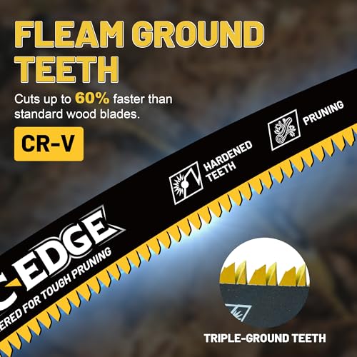 Image of TOLESA 12&15in. Japanese Teeth Reciprocating Saw Blade, Arc Edge Wood Pruning Saw Blades 6TPI for Tree Trimming, Wood Cutting, Durable & Sharp, 4-Pack