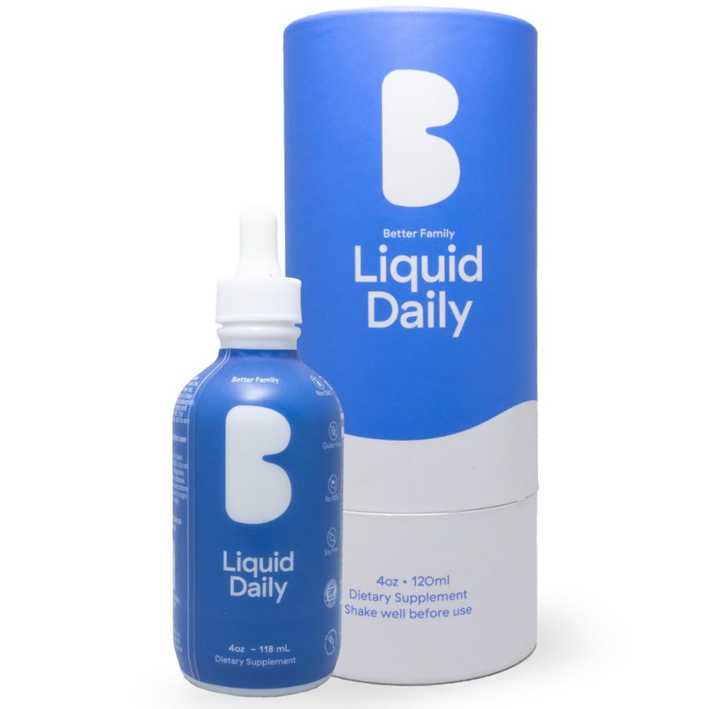 Better Family - Liquid Daily Multivitamin - All-in-One Wellness Drop - All Ages & Genders - Methylated Vitamins - No Sugar or Artificials - Gluten Free, Non-GMO - Dietary Supplement - 4oz (120 ml)