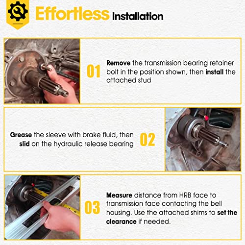 Hydraulic Throwout Bearing, For Gm Release Bearing Stock Clutch, For Small Block Chevy V8, For Most Stock-Style 3-Speed And 4-Speed Chevy Clutches Only, Replace For #910-25610, 910-25613 #TOP3