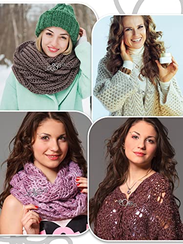 Bucherry 6 Pcs Celtic Shawl Pins and Sticks Scarf Pins Sweater Brooches Metal Cloak Clips for Women Clothes Accessory 7