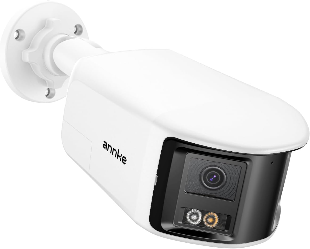 ANNKE FCD600 Dual-Lens Outdoor Security Camera with 180° FoV, 6MP Panoramic PoE IP Camera, Smart Human/Vehicle Detection, Color Night Vision, Two Way Audio, Supports MicroSD Card Up to 512GB