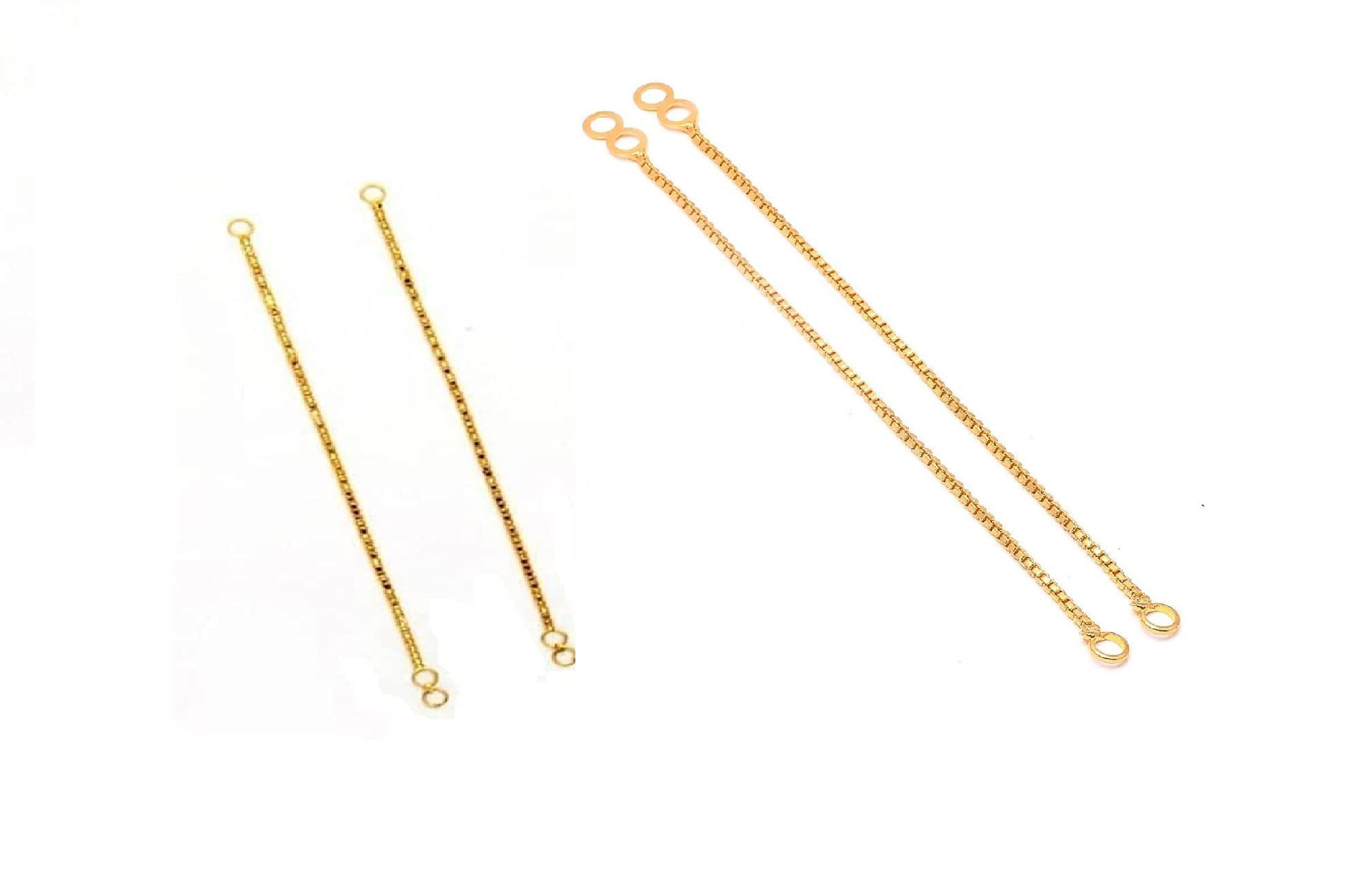 fashion accessories Earchains Gold Kanchain Layer Long Bridal Wedding Ear Kan Chain Earchains Ear Chains For Hair Jhumka Jhumki Kanoti 2 Pairs Kanchain 2 Different Style For Women (B08PT19FT4) Amazon Price History, Amazon Price Tracker
