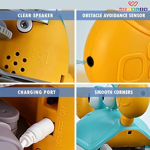 Image of Wembley Rolling Musical Monkey and Crawling Crab Toy Combo | Rechargeable Sensory Tummy Time Toys | Gift for Kids and Toddlers