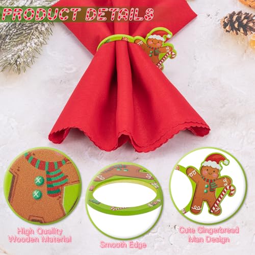 MWOOT Christmas Napkin Rings Set of 12 - Image 3