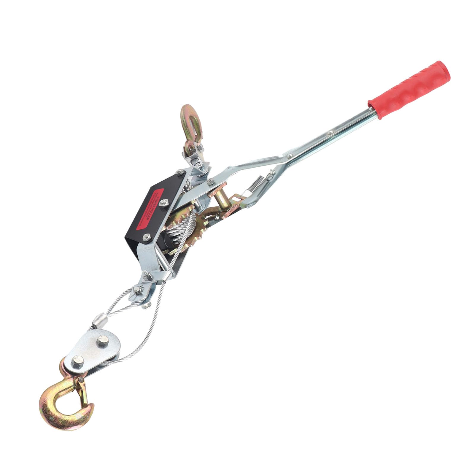 Tbest Estrattore Manuale per Fune Strumento di Serraggio Mini Tenditore Strumento di Sollevamento a Doppio Gancio Argani Automobilistici 2 Tonnellate (2T)