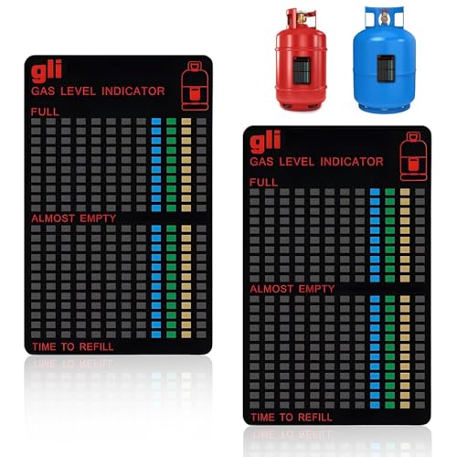 Annlpoy 2X Indicatore di Livello del Gas Magnetico per Bombole di Propano e Butano, Accessorio Indispensabile per Camper, Viaggi e Campeggio, Monitoraggio Facile e Veloce