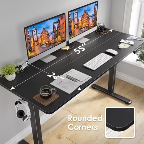 Image of STARY Electric Standing Desk Adjustable Height Sit Stand Home Office Desk with Splice Board