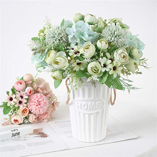 Artificial Flowers For Outdoors Fake Rose Silk Flowers Beautiful Artificial Silk Fake Flowers Wedding Valentines Bouquet Bridal Decor For Home Wedding Kitchen Garden Table Indoor Outdoor #TOP4
